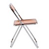 PAGED Transparent Folding Office Chair, Modern PC Plastic Vanity Chair with Sturdy Frame, Dining Chair for Living Room - 2 of 4
