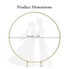 6.6 FT Round Backdrop Stand Wedding Arch for Ceremony Metal Balloon Arch Stand Indoor Outdoor for Birthday, Wedding Decoration - 3 of 4