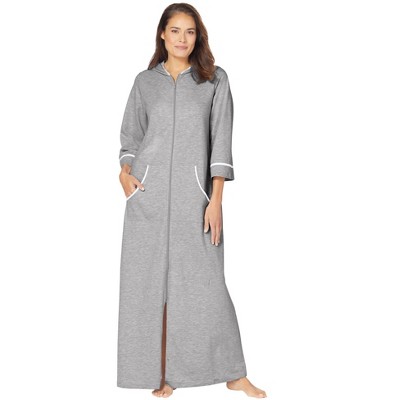 Dreams & Co. Plus Size Long French Terry Robe