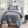 Ramona Striped Reversible Pintuck Pleated Duvet Set - 3 of 4