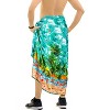HAPPY BAY Men's Swimwear Cover Up Swim Wrap Beachwear Sarongs Beach Lava Lava Hawaiian Pareo Summer Long Sulu for Men One Size Green, flamingo - 3 of 4