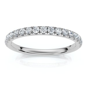 Pompeii3 1/4Ct Pave Diamond Wedding Ring 14k Gold or Platinum Anniversary Band Lab Created - 1 of 4