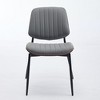 Akoasm Set of 2 Modern Faux Leather Upholstered Dining Chairs with Backrest & Metal Legs-Gray - 4 of 4