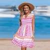 Women's Vibrant Geometric Print Sleeveless Beach Dress - Cupshe - 2 of 4