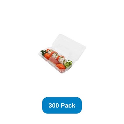 Good Natured Products 16 oz Clear Clamshell Container Disposable & Compostable - Case of 300