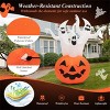 Angel Sar 6FT Halloween Inflatable Ghost and Pumpkin, Colorful Rotating Flame Light, 190T Waterproof Polyester, Outdoor Yard Decoration - 4 of 4