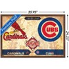 Trends International MLB Rivalries - St. Louis Cardinals vs Chicago Cubs Framed Wall Poster Prints - 3 of 4