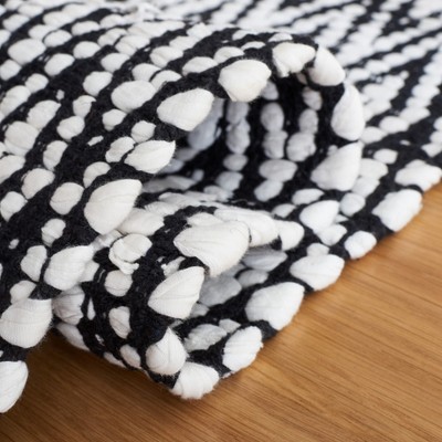 Montauk Black and Ivory Handwoven Cotton Area Rug