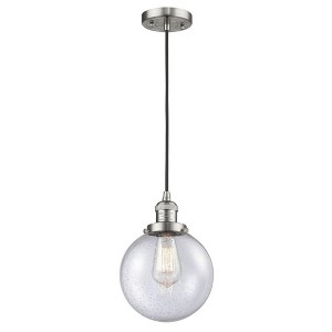 Beacon - 1 Light Cord Hung Mini Pendant In Industrial Style-11.5 Inches Tall and 8 Inches Wide - 1 of 1