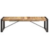 vidaXL Coffee Table 55.1"x27.6"x15.7" Rough Mango Wood - 2 of 4