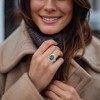 Ross-Simons 4.30 ct. t.w. Simulated Emerald and .60 ct. t.w. CZ Ring in Sterling Silver - 2 of 4