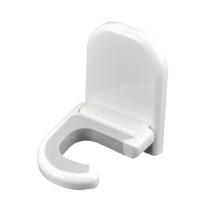 Unique Bargains Household Office Hotel Broom Swob Mop Plastic Adhesive Wall Hook White - 1 of 4