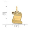 Black Bow Jewelry 14k Yellow Gold Engravable Diploma Charm or Pendant, 12mm - 4 of 4