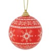 Northlight 14-Piece Red and White Nordic Decoupage Christmas Ball Ornament Set, 2.25" (60mm) - 4 of 4