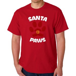 LA Pop Art Santa Paws - Men's Word Art T-Shirt - 1 of 4