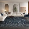 Lahome Vintage Vine Center Full Coverage Short Pile Velvet Rectangular Indoor Area Rug - 3 of 4