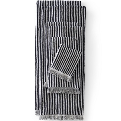 Lands' End Cotton Yarn-dyed Stripe Bath Towel Set