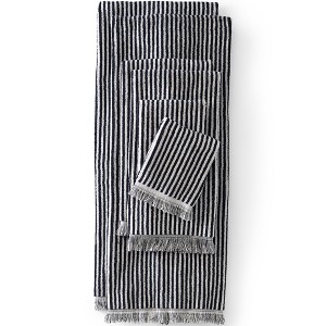Lands' End Cotton Yarn-dyed Stripe Bath Towel Set - 1 of 2
