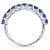 Pompeii3 2.50Ct Blue Sapphire Wedding Anniversary Ring Stackable 14k White Gold Band - 3 of 4