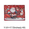 Unique Bargains Christmas Place Mats Sleigh Santa Claus Flax Red White 11.8"x17.7" 2 Pcs - 3 of 4