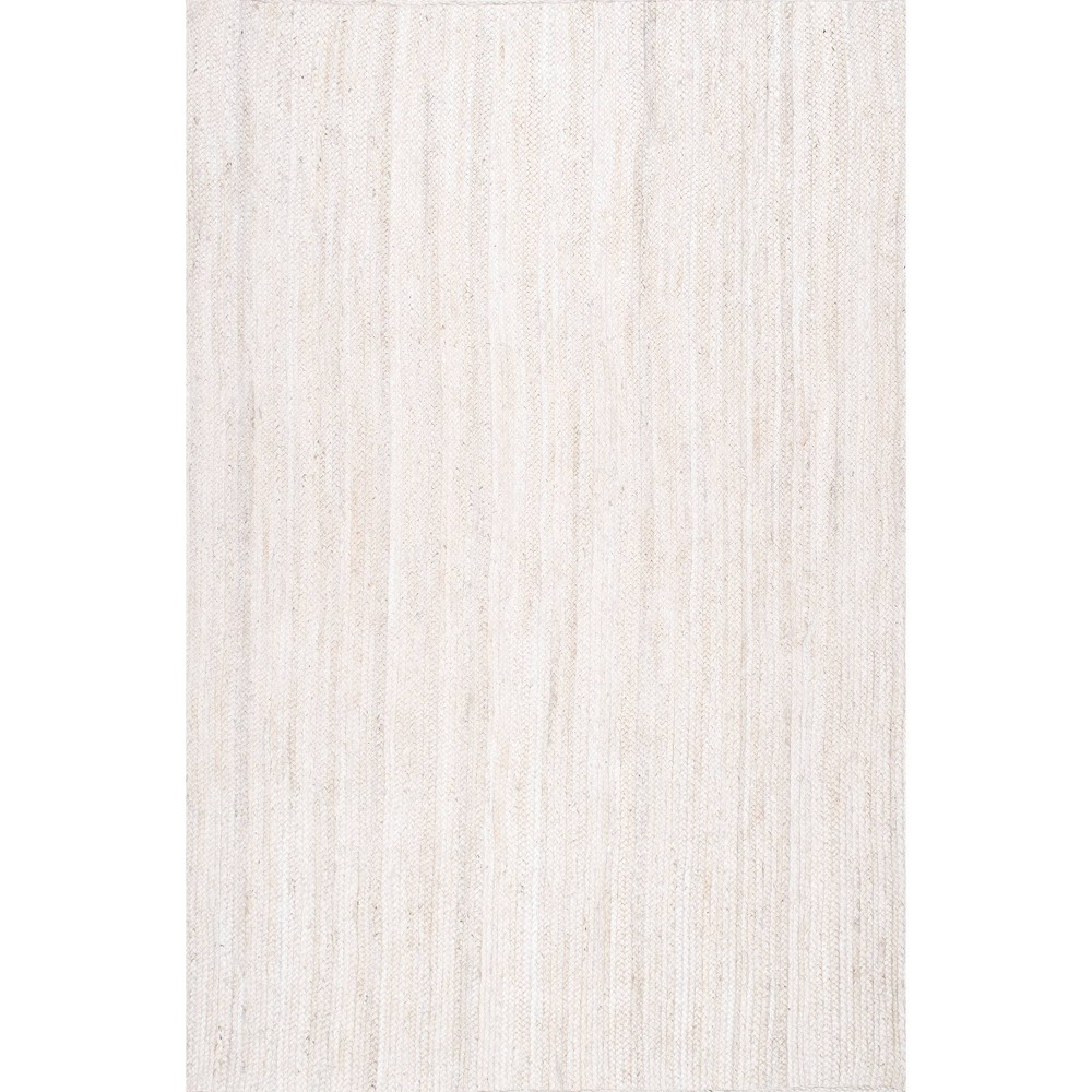 5'x8' Hand Woven Rigo Jute Area Rug Off White - nuLOOM