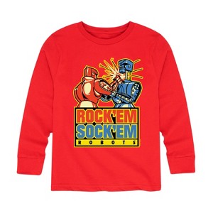 Boys' - Rock 'Em Sock 'Em Robots - Rock 'Em Sock 'Em Robots Long Sleeve Graphic T-Shirt - 1 of 4
