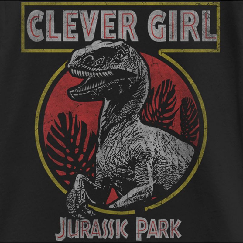 Girl's Jurassic Park Clever Girl Badge T-Shirt, 2 of 5