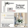 Stainless Steel Rolling Garment Rack with 2-Tier Shelves and 2 Hooks, Portable Metal and Plastic Clothes Organizer with Wheels - 2 of 4