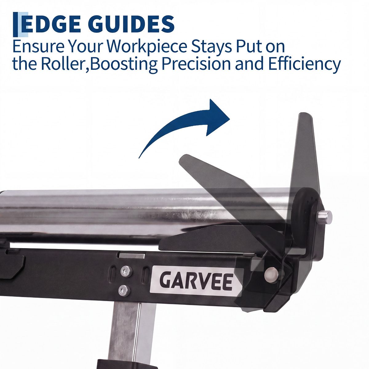 Folding Roller Stand, Heavy Duty 250 LBS Capacity Table Saw Outfeed Support, 27"-43" Adjustable Height for Woodworking & Metalworking, 1/2 Pack - thumbnail 5