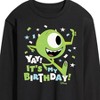 Men's - Disney - Mike Yay It's My Birthday Long Sleeve Graphic T-Shirt - 2 of 4