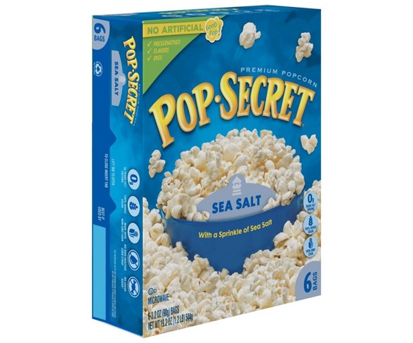 Pop Secret Sea Salt Microwave Popcorn - 6ct