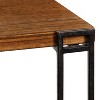 Kate and Laurel Lintz Square Wood Tea Table, 12x12x30, Brown - 4 of 4