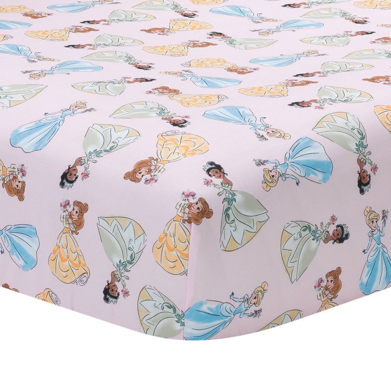 Lambs &#38; Ivy Disney Baby Princesses Fitted Crib Sheet, 1 of 5