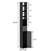 VECELO Tall Bathroom Cabinet with Adjustable Shelves, Slim Storage Cabinet with Toilet Paper Scroll & Small Drawer - 3 of 4