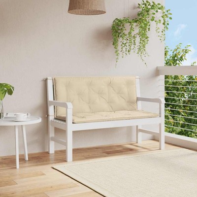 vidaXL Garden Bench Cushion Set of 2 Beige Oxford fabric (100% polyester)