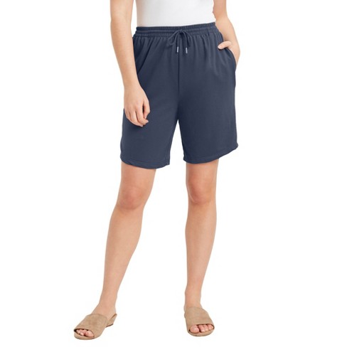 Plus Size Super Soft Drawstring Waistband Sweat Short : Target