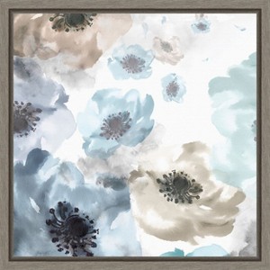 Amanti Art Soft Cascade I (Floral) by Eva Watts Canvas Wall Art Print Framed 16 x 16-in. - 1 of 4