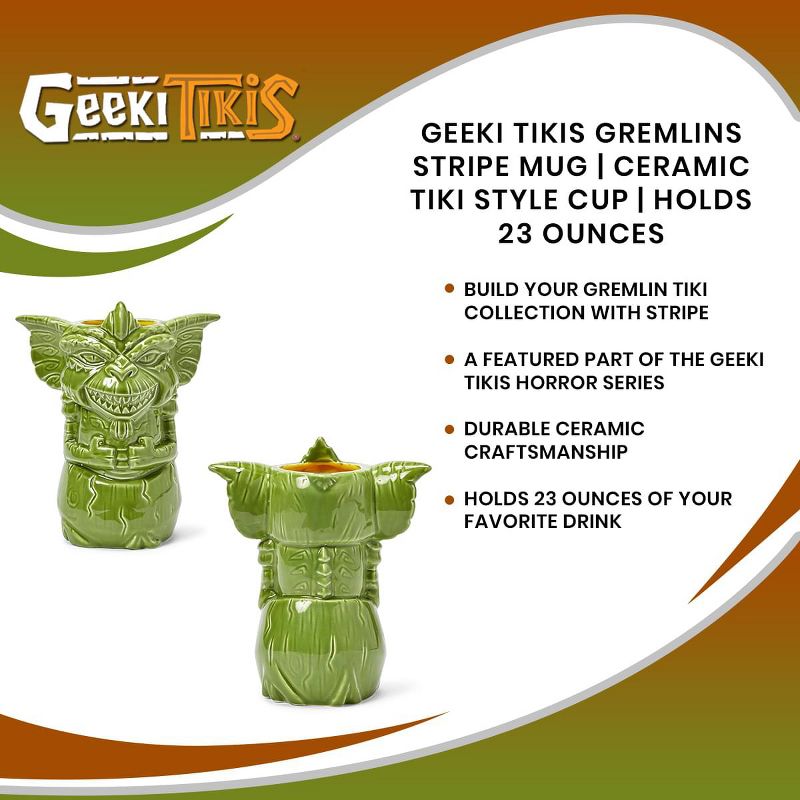 Beeline Creative Geeki Tikis Gremlins Stripe Mug | Ceramic Tiki Style Cup | Holds 23 Ounces, 5 of 6