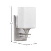 Toltec Lighting Uptowne 1 - Light Sconce in  Aged Silver with 4" Square White Muslin Shade - 2 of 2