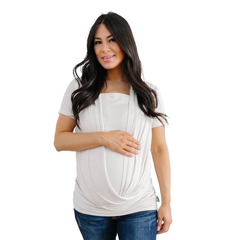 Moby Bump &#38; Beyond T-Shirt Wrap Baby Carrier - Ivory - S, 3 of 16