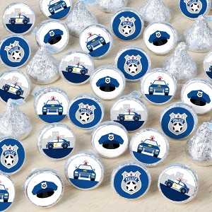 Big Dot of Happiness Calling All Units - Police - Cop Birthday Party or Baby Shower Small Round Candy Stickers - Party Favor Labels - 324 Count - 1 of 4