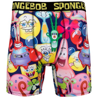 Mens SpongeBob SquarePants Bubble Party Collage Boxer Briefs
