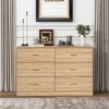 Modern Natural 6-Drawer Dresser for Bedroom - Ample Storage Wide Chest of Drawers, Sturdy & Safe - 2 of 4