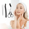 Unique Bargains Portable Multifunctional Eyebrow Scissor Kit Black 1 Set - 4 of 4