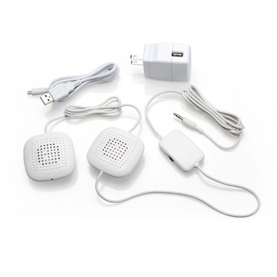 Sound Oasis: PA-100 Amplified Stereo Pillow Speakers – Enhanced Volume, Clear Audio, Ultra-Flat Design for Bedtime Relaxation
