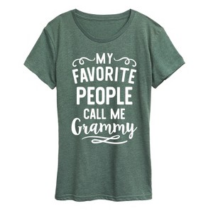 Women's - Instant Message - My Favorite People Grammy Short Sleeve Graphic T-Shirt - 1 of 4