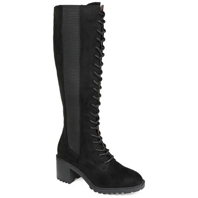 Journee Collection Womens Jenicca Stacked Heel Knee High Boots