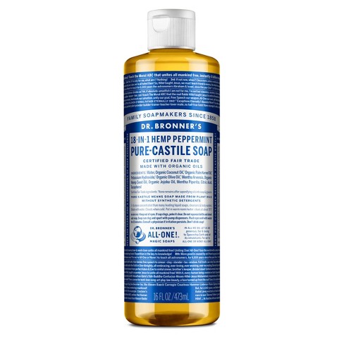 Dr. Bronner's Pure Castile Soap - Peppermint - 16 fl oz - image 1 of 4