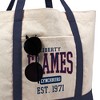 Liberty University Flames Established Date Canvas Tote Bag With External Pocket, Reusable Shoulder Bag for Shopping, School, Beach - 2 of 4