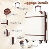 Vynxaria Hardshell Luggage Set with Duffel & Toiletry Bag, 24IN Lightweight Suitcase Double Spinner Wheels TSA Lock - 4 of 4